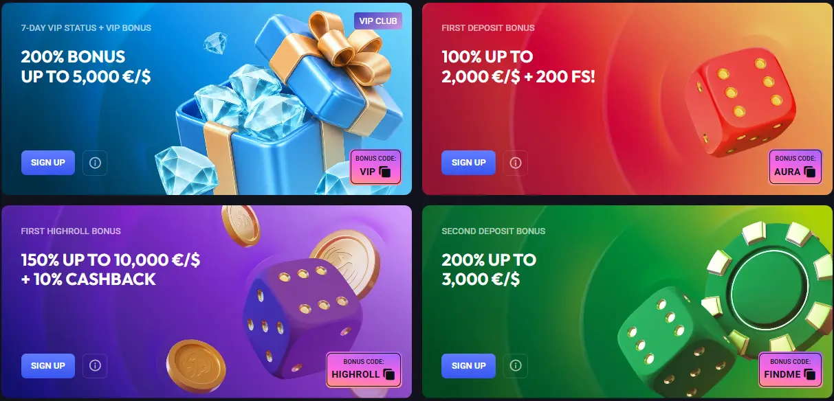 Promotions Spinaura Casino — bonus de bienvenue, rechargements, cashback et campagnes récurrentes